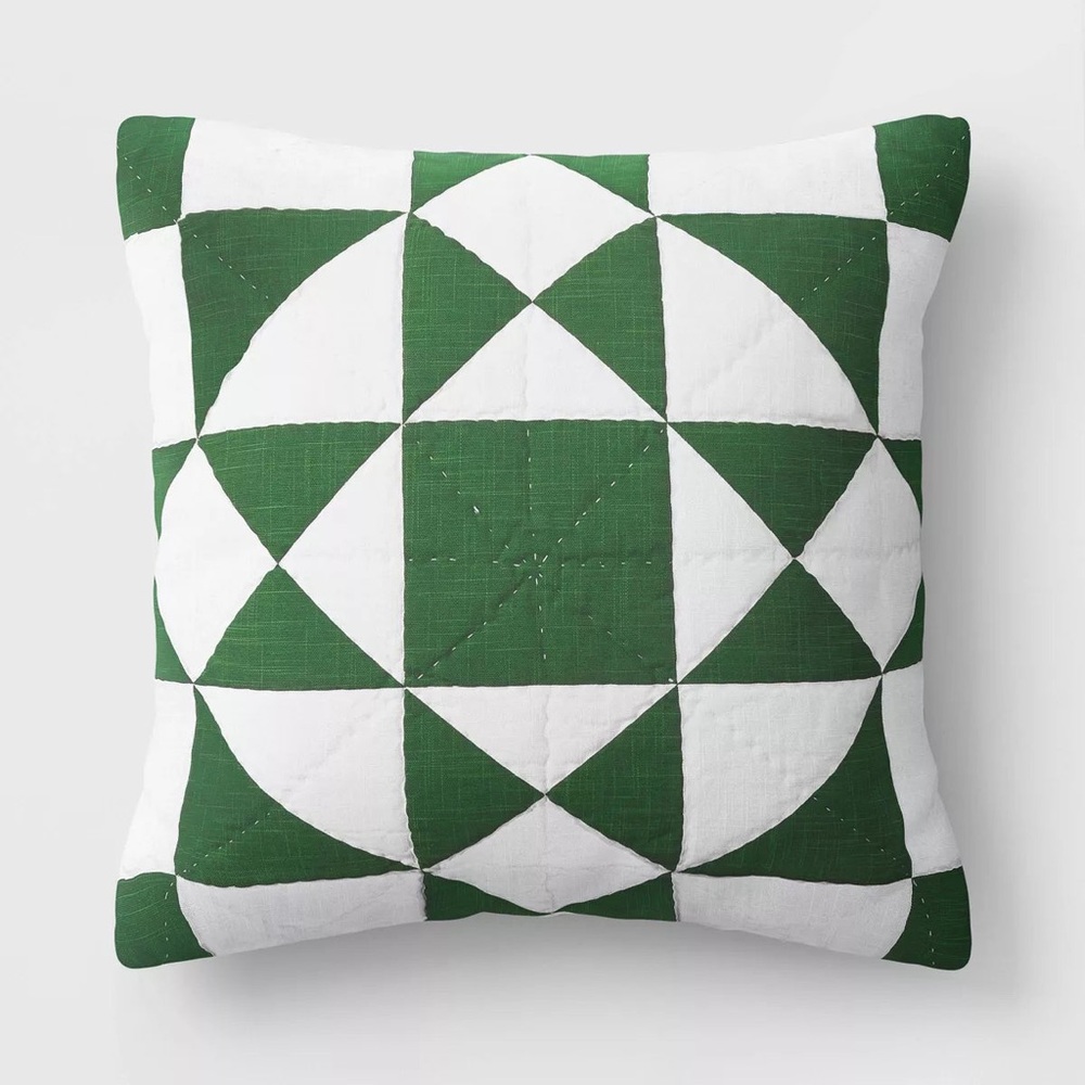 Threshold Quilted Printed Square Throw Pillow